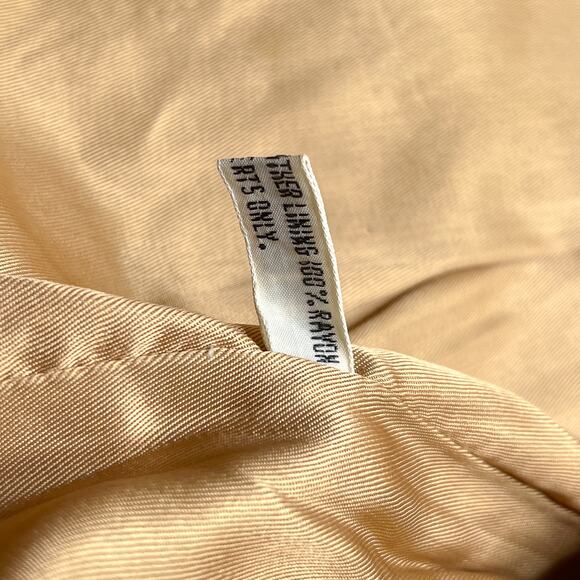 Perusal by Gruner & Company Vintage 80s Leather Bomber Jacket Distressed Tan Zip - Picture 9 of 13